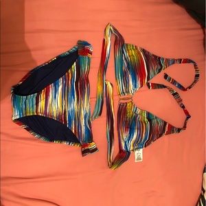 Rainbow Mossimo bikini set